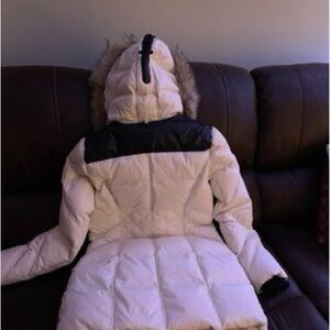 Nicole Benisti size P/S white with black trim worn only two times